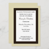 上品な企業のパーティの招待状 招待状 (正面/裏面)