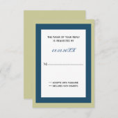 上品な企業のパーティの招待状rsvpカード 出欠カード (正面/裏面)