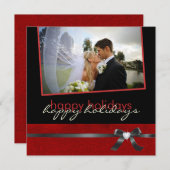 上品な休日は写真カード感謝していしています サンキューカード (正面/裏面)