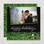 上品な休日は写真カード感謝していしています サンキューカード (正面/裏面)