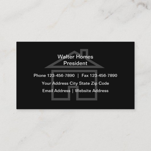 上品な住宅建築業者の花こう岩の背景 名刺 (裏面)