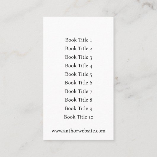 上品な作家名刺 名刺 (裏面)