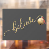 上品な信じジンルベルクリスマス ウィンドウサイン (シート2)