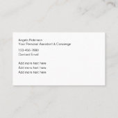 上品な個人エレガントコンシェルジュアシスタント 名刺 (裏面)