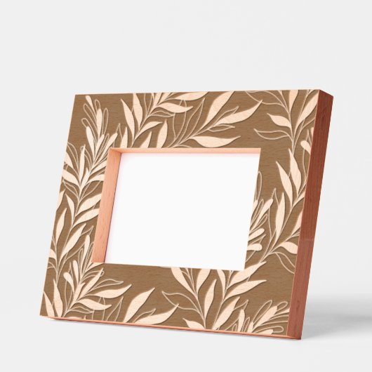 上品な優雅さの葉模様 クラシックな花 レーザー彫刻フレーム (左)