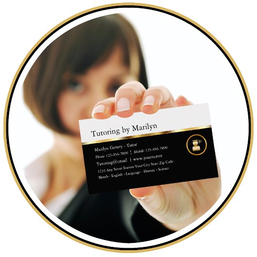 上品な先生の個別指導の名刺 名刺