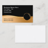 上品な光沢のあるモダンビジネス金ゴールドトーン 名刺 (正面/裏面)