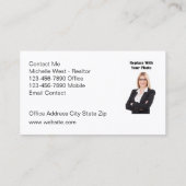 上品な光沢不動産仲介業者ポートレート名刺 名刺 (裏面)