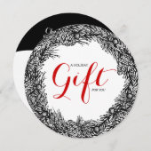 上品な円形のクリスマスのプレゼントの証明書 シーズンカード (正面/裏面)