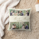 上品な写真コラージュ Mr. and Mrs. 名前入り クッション (ブランケット)