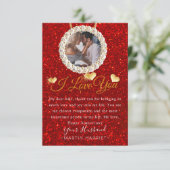 上品な写真 愛してるよ 結婚記念日 カード 妻へ (スタンド正面)