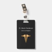 上品な医学のオフィスIDのバッジ バッジ (裏面 (クリップ付))
