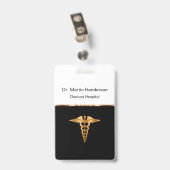 上品な医学の病院のオフィスIDのバッジ バッジ (クリップ付き裏面)