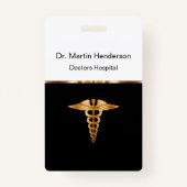 上品な医学の病院のオフィスIDのバッジ バッジ (裏面)