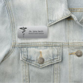 上品な医療エレガント白黒カドゥセスノーブル 名札 (インサイチュ)