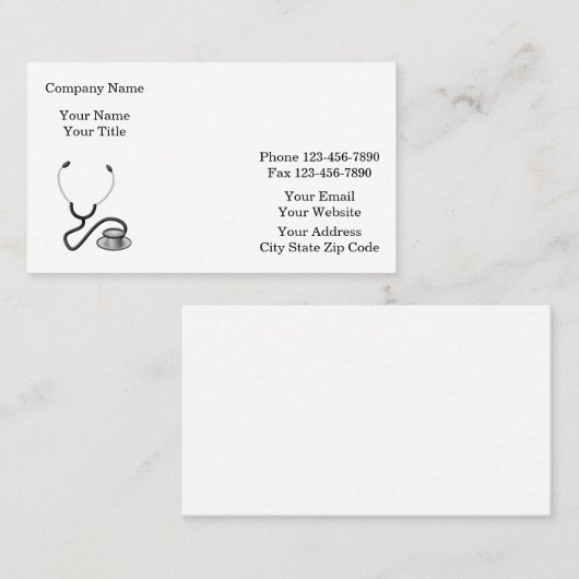 上品な医療 名刺 (正面/裏面)