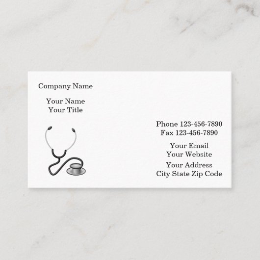 上品な医療 名刺 (正面)