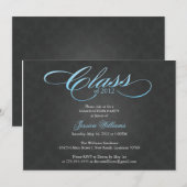 上品な卒業パーティー 招待状 (正面/裏面)