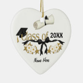 上品な卒業フローラ セラミックオーナメント (右)