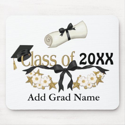 上品な卒業フローラ マウスパッド (正面)