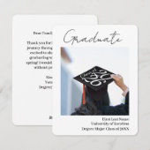 上品な卒業発表写真テンプレート シーズンカード (正面/裏面)