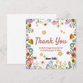 上品な印刷可能な感謝カード 招待状 (正面/裏面)