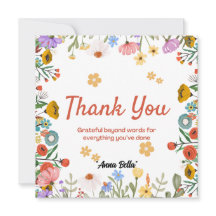 上品な印刷可能な感謝カード