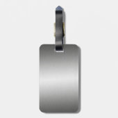 上品な古い車の銀色 ラゲッジタグ (裏面縦)