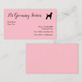 上品な名刺に手入れをしているペット 名刺 (正面/裏面)