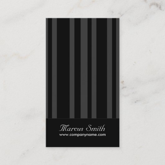 上品な名刺-縦ストライプのデザイン 名刺 (正面)