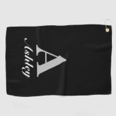 上品な名前をカスタムする&イニシャルゴルフタオル ゴルフタオル (横)