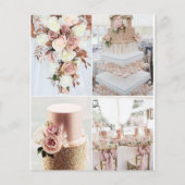 上品な埃っぽいバラ金ゴールド結婚のカラーパレットカード (裏面)