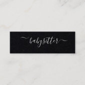 上品な基本的な最小主義のベビーシッターのオペア スキニー名刺 (正面)