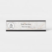 上品な大理石の一見はあなたのロゴを加えます デスクネームプレート (正面)