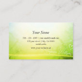 上品な大理石の緑の曲がった装飾絶妙な絶品 名刺 (裏面)