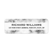 上品な大理石差出人住所 ラベル (正面)