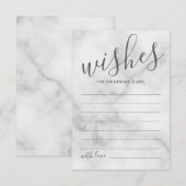 上品な大理石結婚のアドバイスとウィッシュのカード アドバイスカード (正面/裏面)