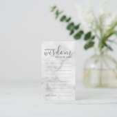 上品な大理石結婚のアドバイスとウィッシュのカード アドバイスカード (スタンド正面)