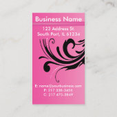 上品な女性のサロンの美容師|のピンク 名刺 (裏面)