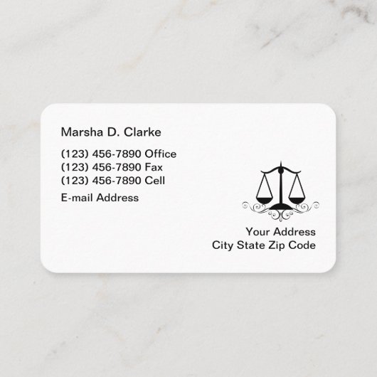 上品な女性のAttorneyAtt 名刺 (裏面)
