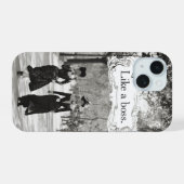 上品な女性のiPhoneケース iPhone 15ケース (裏面横)