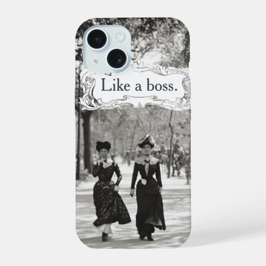 上品な女性のiPhoneケース iPhone 15ケース (裏面)
