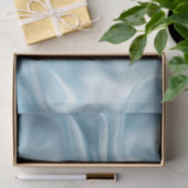 上品な女性らしいライトブルーの偽サテン 薄葉紙 (ギフト)