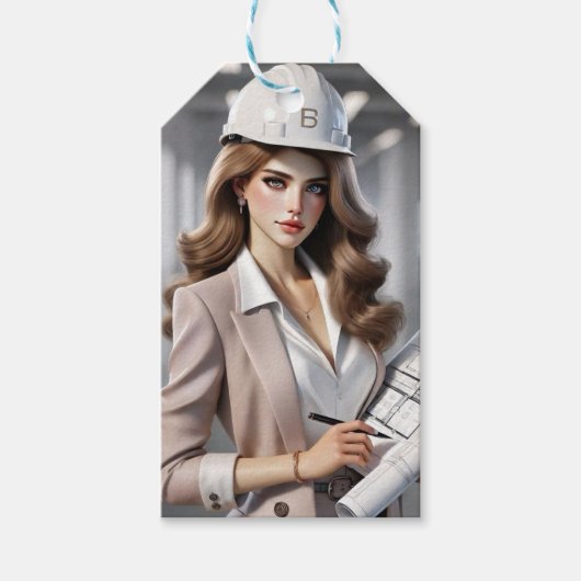 上品な女性デザイン» ギフトタグ (正面)