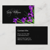 上品な女性モノグラムのスタイル 名刺 (正面/裏面)