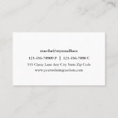 上品な女性名刺 名刺 (裏面)
