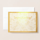 上品な季節のご挨拶 ビジネス ホリデー 箔カード (封筒付き正面)