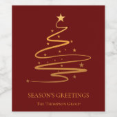 上品な季節のご挨 ワインラベル (シングルラベル)