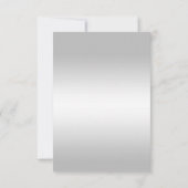 上品な宝石の弓とリボン 60周年 結婚式の出欠確認 出欠カード (裏面)