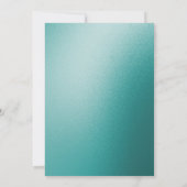 上品な宝石&ボウティール(緑がかった色)クリスマス 招待状 (裏面)